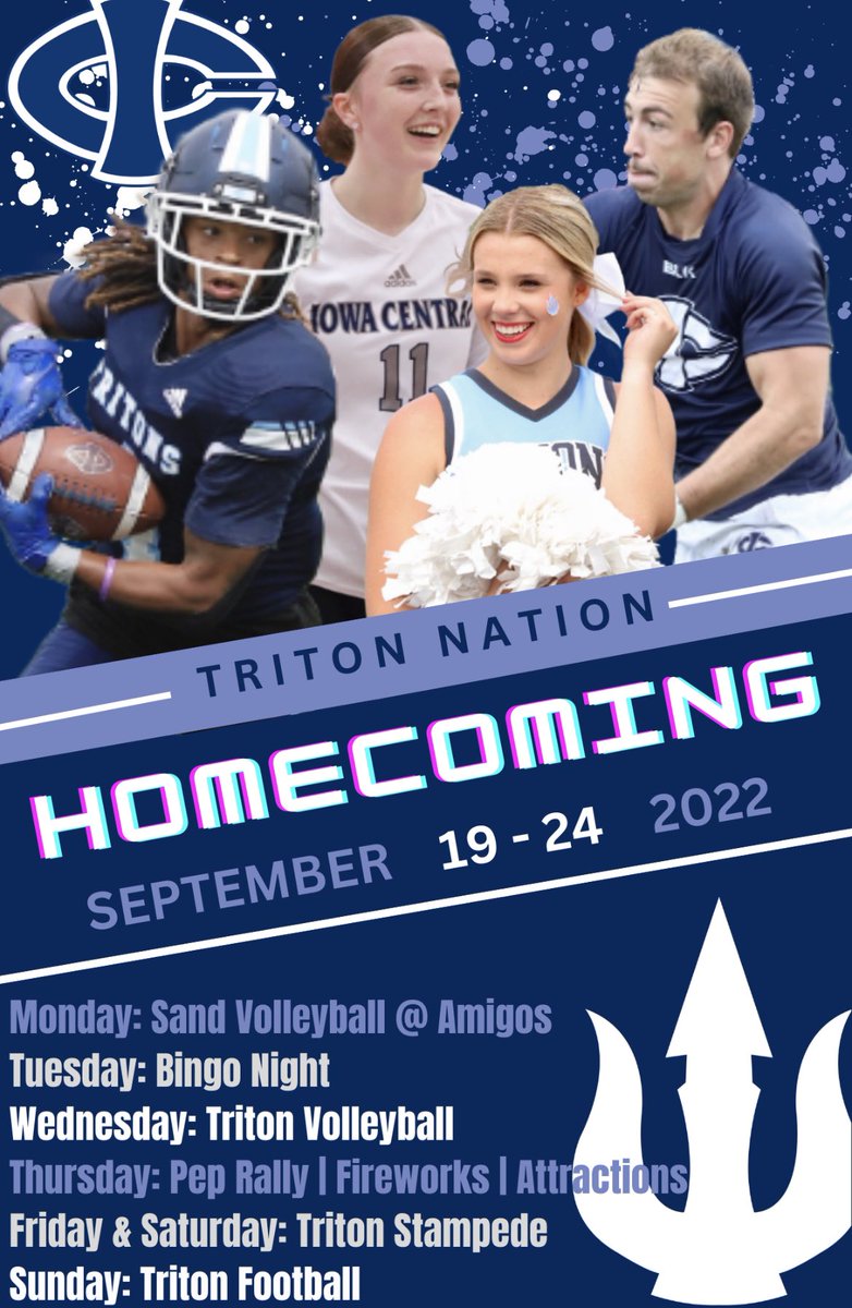 Lots of stuff this week! Make sure to get involved in events, activities, and campus happenings! Tomorrow Sand volleyball at Amigos 5:30pm start. #thetritonway #homecomingweek