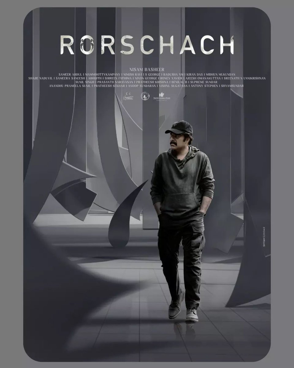MammoottyFC369's tweet photo. Stunning Fanart 😍🔥
#Rorschach Hitting the screens soon

Design @Shyaam_offl

@mammukka #Mammootty https://t.co/SVjuBwwuQZ