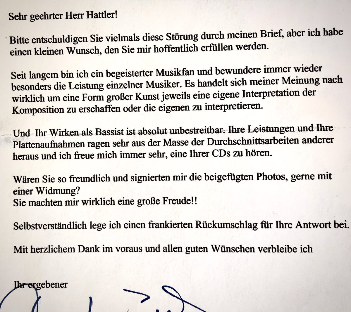 Ich hätte es auch für weniger Lob gemacht! 😎
