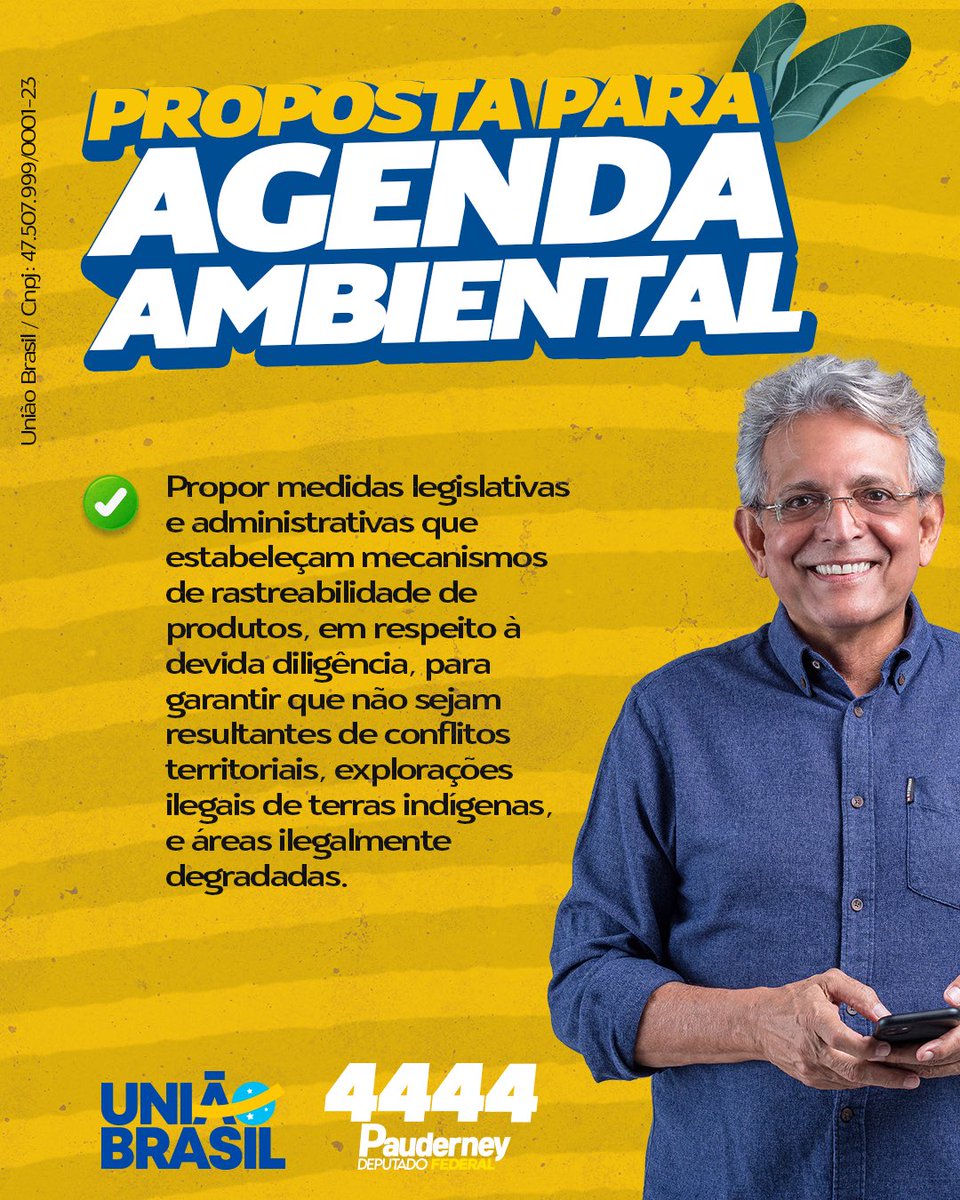 É importante lembrar das causas ambientais. A Amazônia clama por mais políticas públicas voltadas para sua proteção. Vamos juntos proteger nosso maior patrimônio. 

É 4⃣4⃣4⃣4⃣ nas urnas pela proteção do nosso lar.