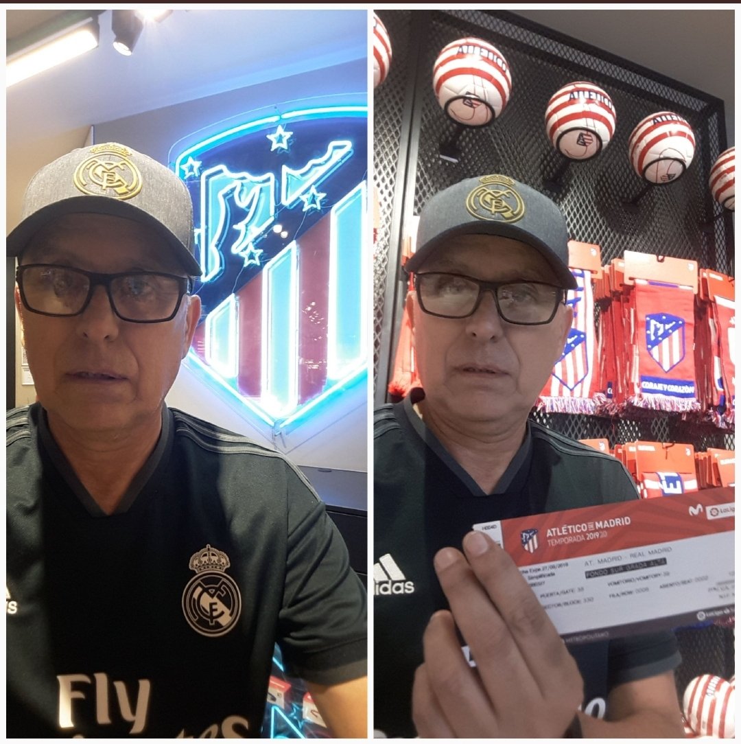 jlunamd's tweet photo. Hace 3 años pude asistir al Derby Madrileño...
Compré mi entrada en la mismísima casa del enemigo (la tienda oficial del Atlético de Madrid) enfundado en ropa del Real Madrid🙈
Pero al juego en el Wanda Metropolitano🏟 me fuí vestido de neutral...😬
#CosasDeFan https://t.co/IvaZdf9EOO