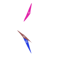 今キャラのお鼻の形は共通でこういう三角形とひし型の集合体として描いてて気に入ってます。 