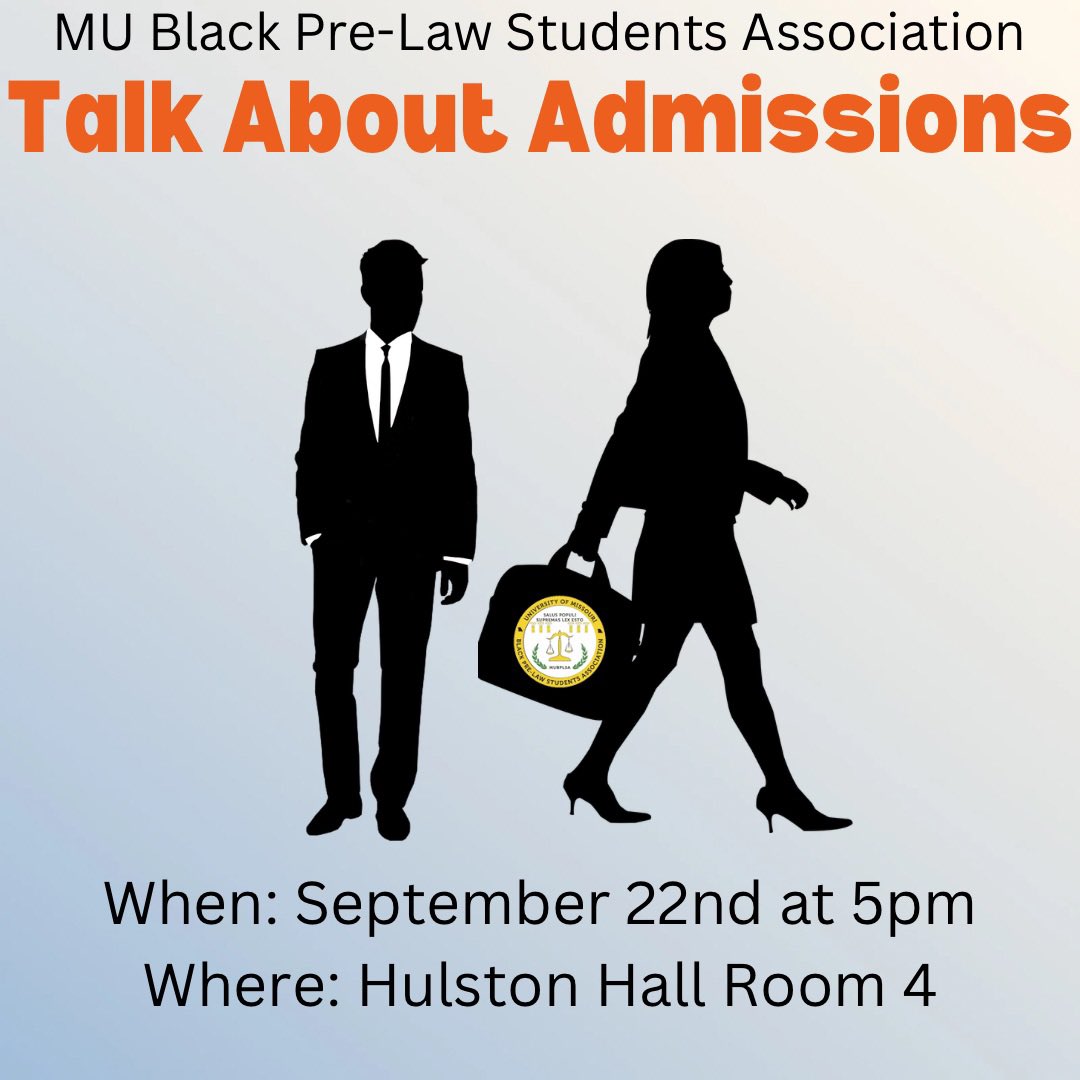 MizzouBPLSA's tweet photo. Come join us this Thursday to learn more about the admissions process. 🚨 Make sure to be at this meeting because we will be getting a headcount for our trip to Massachusetts 🚨 https://t.co/avJPi1488q