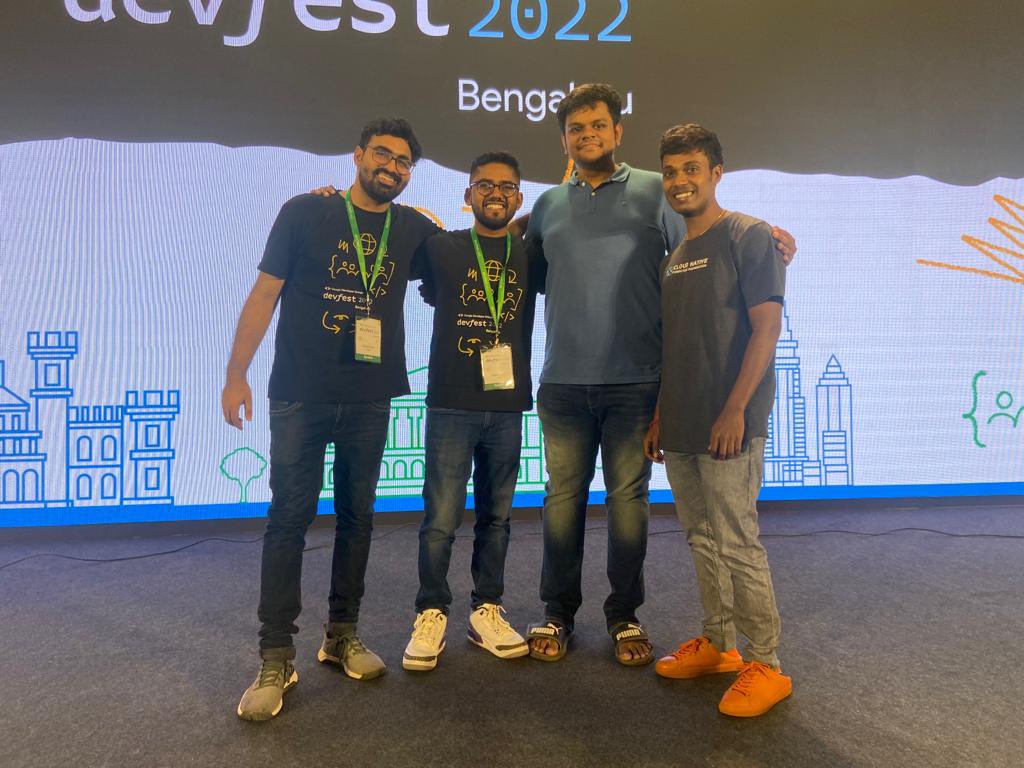 TheWizardJS's tweet image. Heck of a day! Had a blast with these guys, some real good conversations 🙌

Do follow &amp;amp; checkout @angularboy @imthepk @poonai_ 

@akashshuklaji you are missing in the pic 

#gdgdevfestindia22 #DevfestBengaluru22