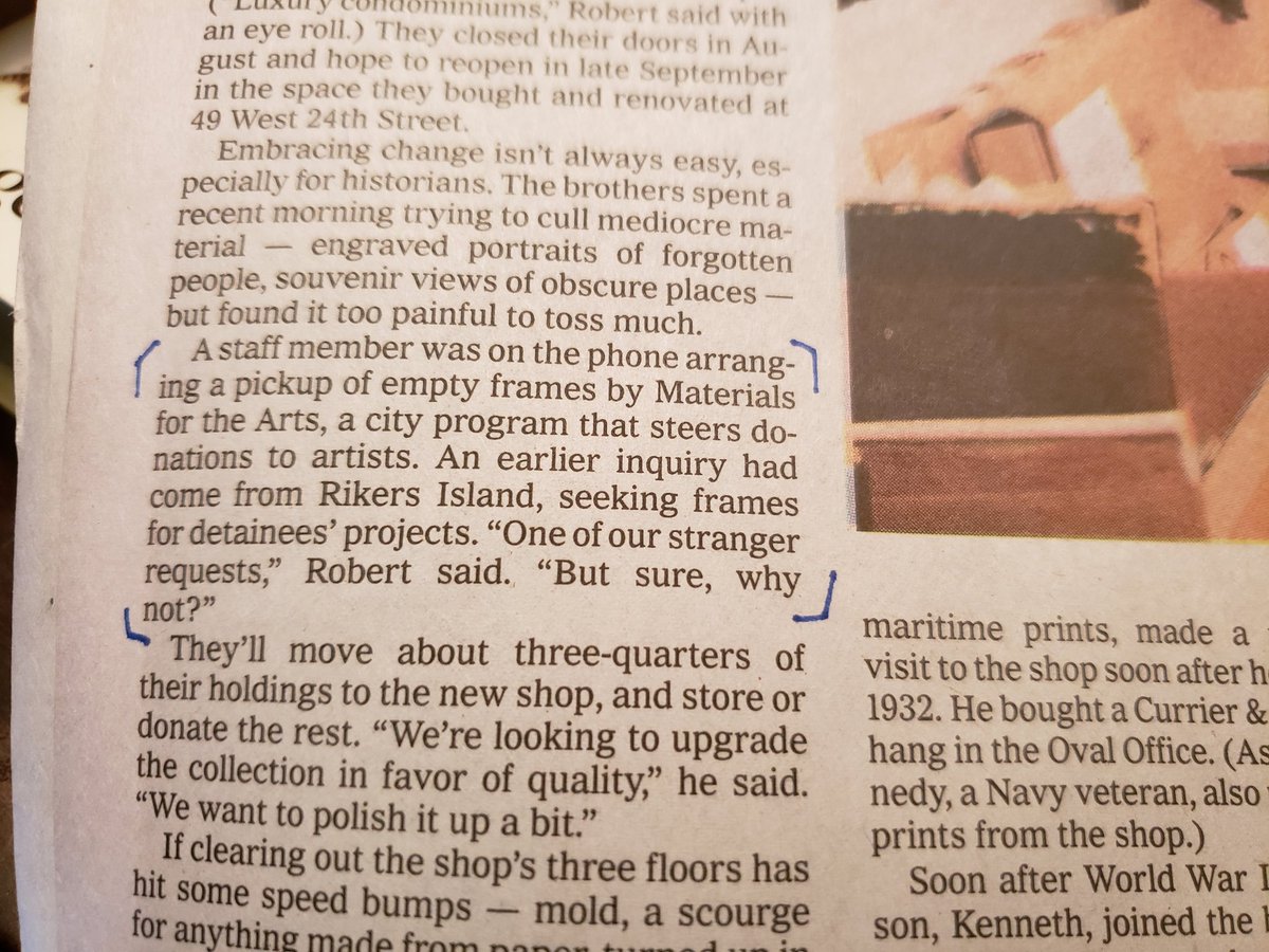 Ahmed Tigani (@ahmedtigani54) on Twitter photo Found 12 paragraphs down in a <a href="/nytimes/">The New York Times</a> piece on the incredible history of the 124 yrs young 'Old Print Shop' is a paragraph that encapsulates why @materialsforthearts is so important - giving gently used & unused materials new purpose for public good #artforgood #reuseart #mfta Found 12 paragraphs down in a <a href="/nytimes/">The New York Times</a> piece on the incredible history of the 124 yrs young 'Old Print Shop' is a paragraph that encapsulates why @materialsforthearts is so important - giving gently used & unused materials new purpose for public good #artforgood #reuseart #mfta