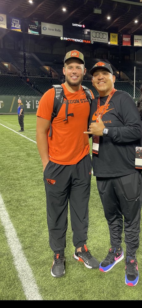 It was awesome seeing you out there brother! Keep pushing forward! @jakeovermanz #BTD @BeaverFootball #CREDO