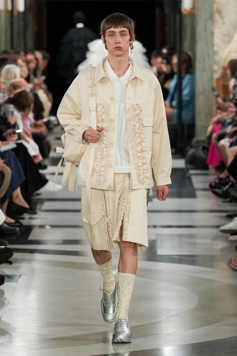 For the first time, Simone Rocha showed menswear looks while presenting her Spring 2023 collection at LFW