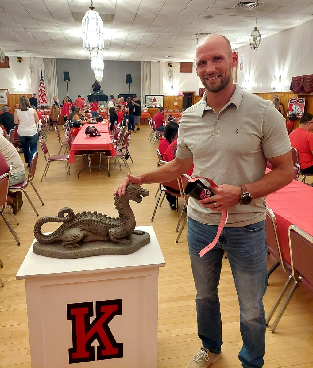 Big success last night at the first annual Kingsway Football Beef n Beer.  The youth and high school football showed up and showed out. Next order of business is to name this dragon.  Suggestions?