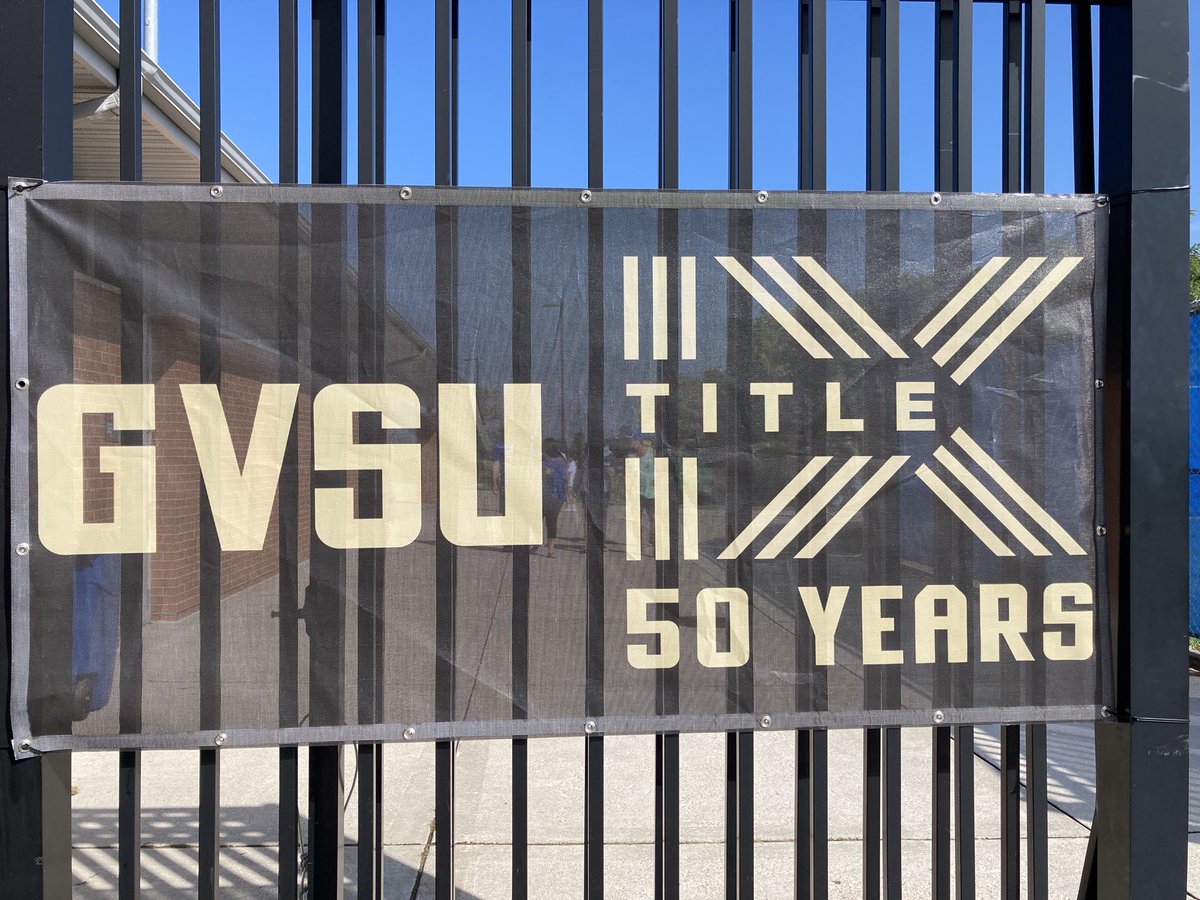 GVSU_Compliance's tweet photo. Celebrating #Lakers50 with Sunday Funday at ⚽️ - wake up, enjoy the ☀️ and continue the GVSU Family Weekend with Alumni and Kids Day! #TitleIX50 #BecauseOfTitleIX https://t.co/y5Z8gmHyAX
