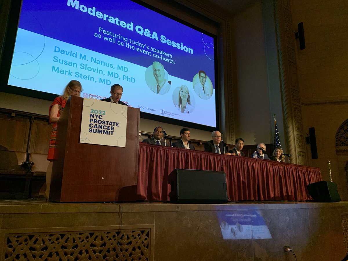 Esteemed group of experts fielding patient questions at #NYCProstateSummit 2022! @DrScottTagawa @DrDavidNanus @drmnstein @drgreg_MD @wolchokj @WCMGUcancer