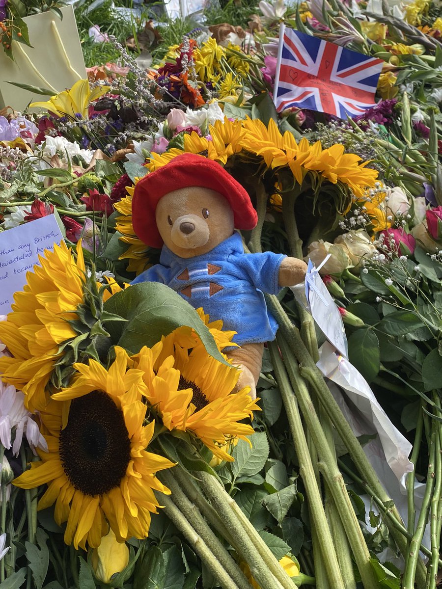 atimberg's tweet photo. I volunteered at the Floral Tribute at Green Park the last couple of days. Felt like the right way for me to honour the Queen’s life of service. HUGE crowds of people there to pay respects #QueenElizabethII @NCS https://t.co/pFBoXzHGie