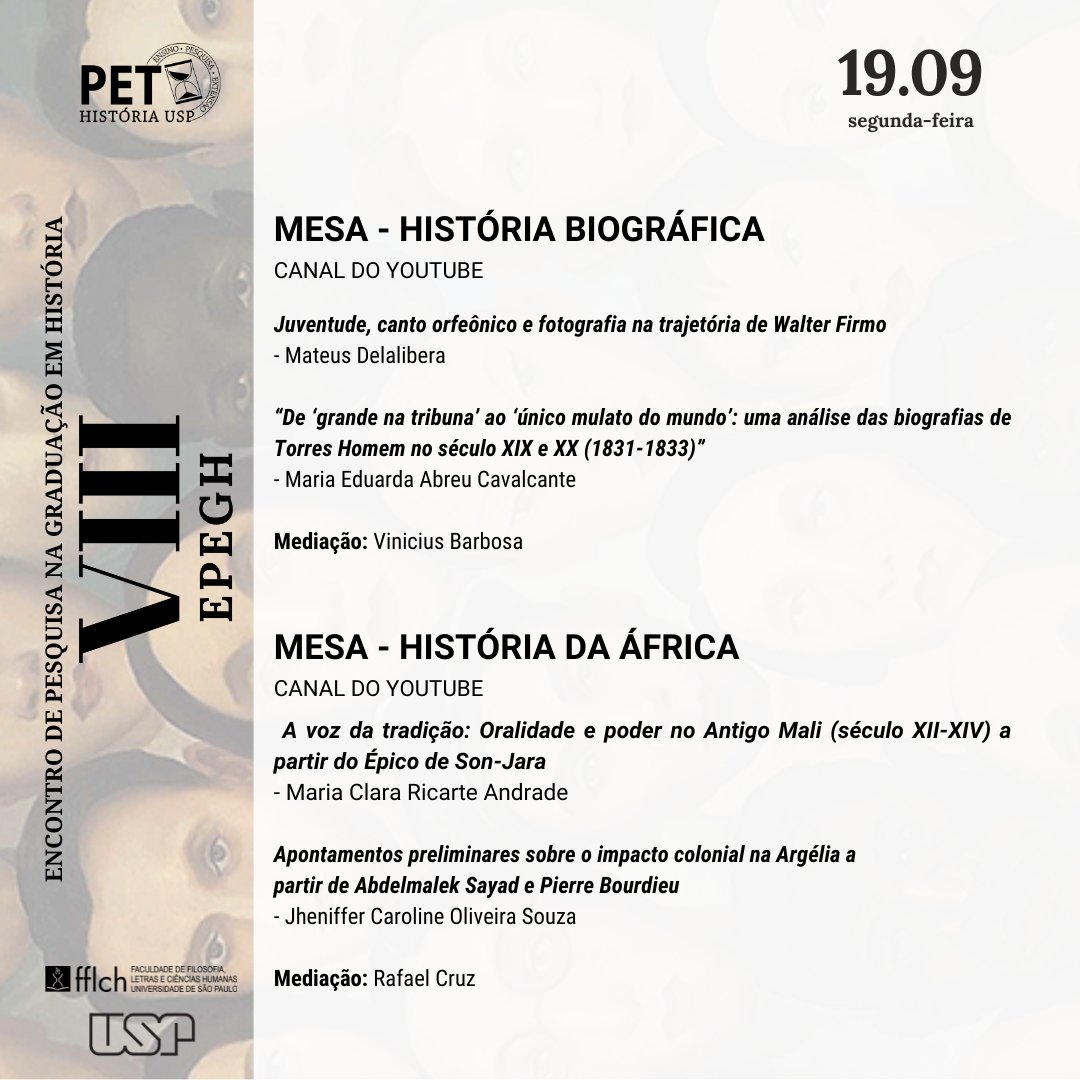 PET História USP | NOVAS VAGAS tweet media