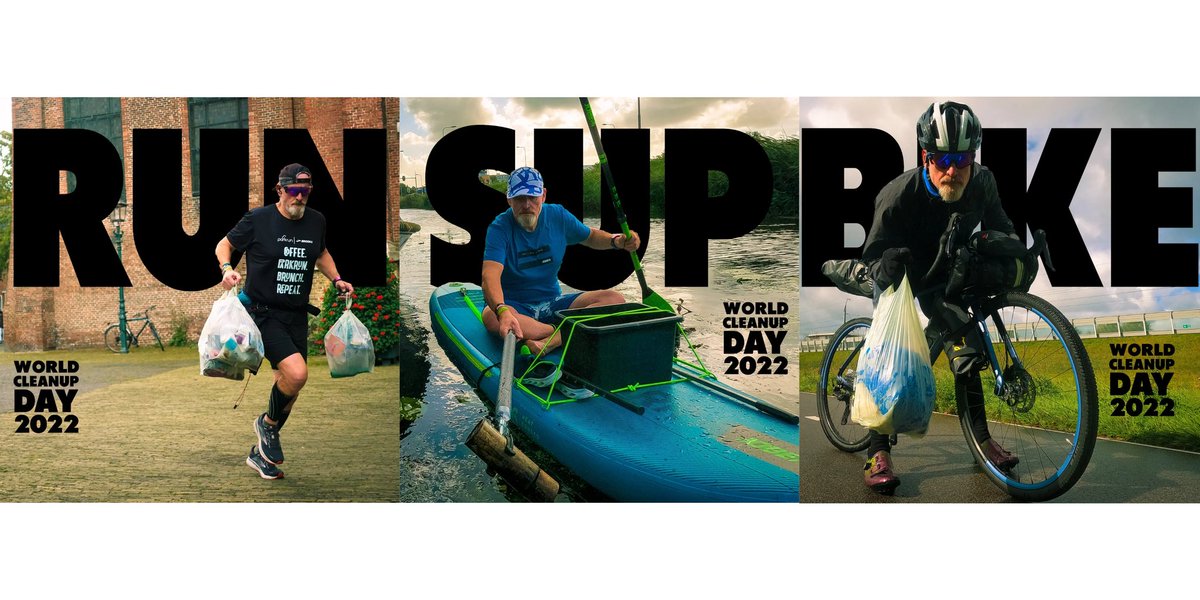 Yesterday I went large for #worldcleanupday2022 nearly 10hrs of activities.. all cleaning up trash.. 2x bike (120km), 2x run, 1x SUP