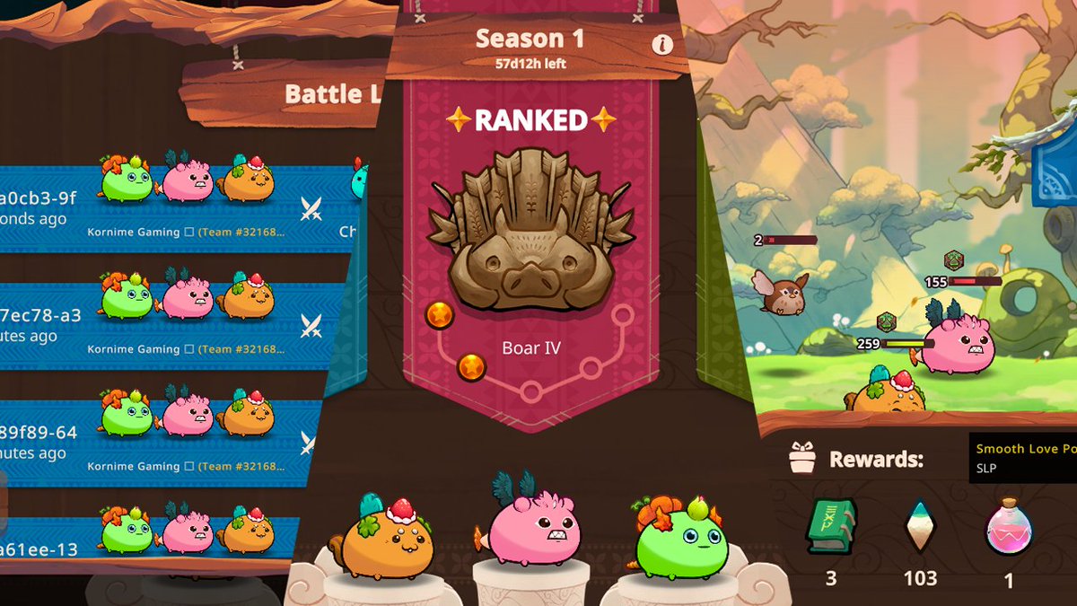 Got my first $slp from my very first axie team with basic runes/charms! 😂 I wonder how far my team can go..