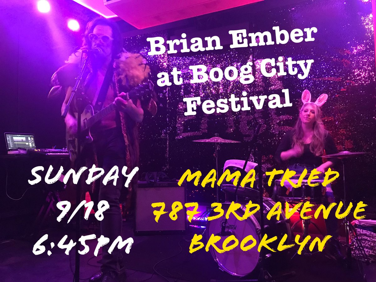 Ponybird (Jenn Dauphinais) (@ponybirdmusic) on Twitter photo ::SEE YOU TODAY NYC:: I’ll be on drums for Brian Ember at Mama Tried in Sunset Park this evening for the Boog City Festival <a href="/boogcity/">David Kirschenbaum</a> ! ::SEE YOU TODAY NYC:: I’ll be on drums for Brian Ember at Mama Tried in Sunset Park this evening for the Boog City Festival <a href="/boogcity/">David Kirschenbaum</a> !