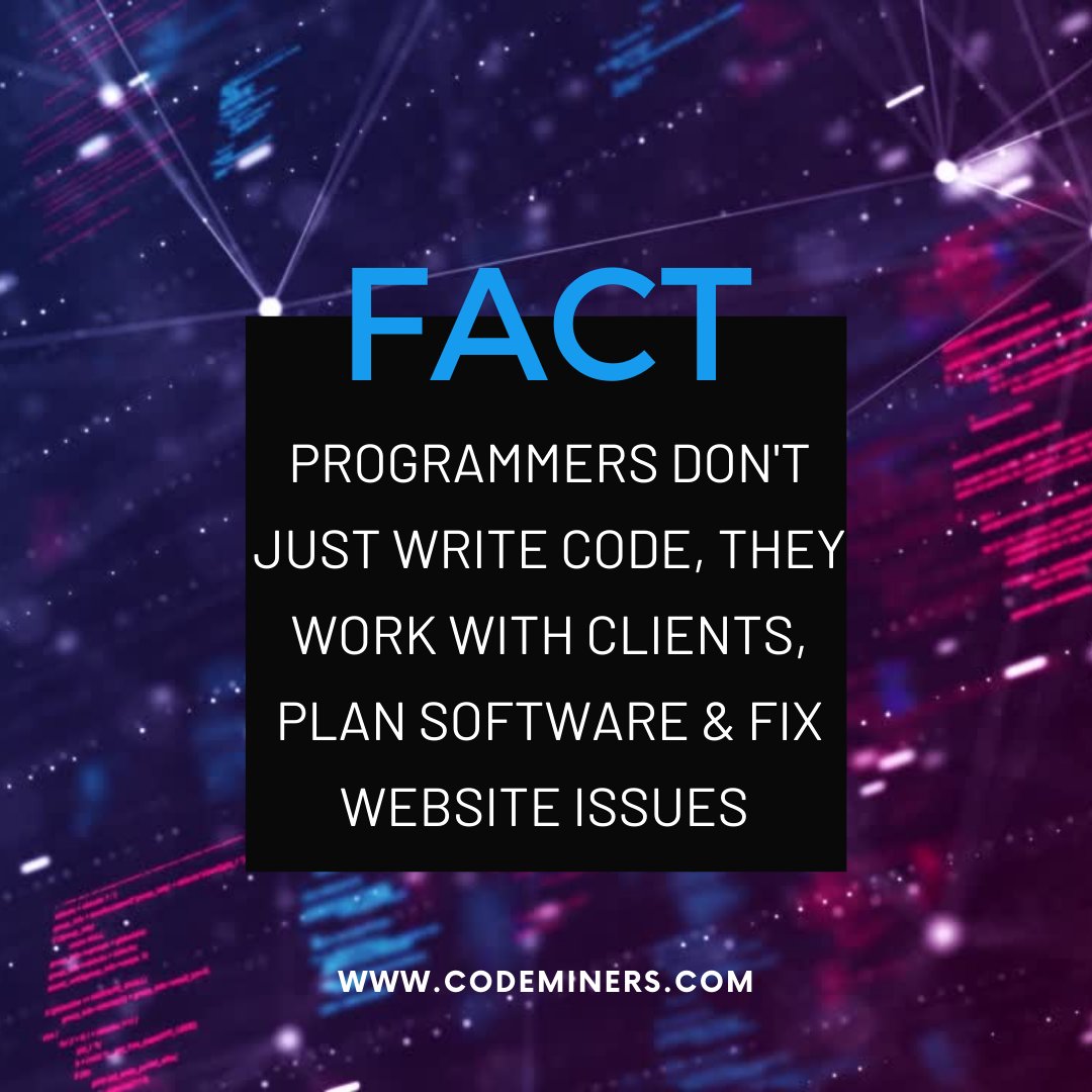 thecodeminers's tweet image. Coding myths debunked!
#Internationalcodingweek #coding #codingmyths #codingfun #creativecoding #useful #writingcode #uxdesign #userexperience #softwareplanning #software #webdev #online #websitedesign #website #developer #accessibility