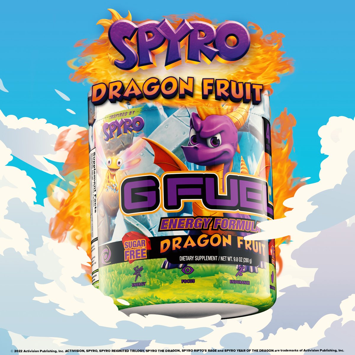 GFuelEnergy's tweet photo. 💜 𝗟𝗜𝗞𝗘 + 𝗥𝗧 to win a @SpyroTheDragon x #GFUEL "DRAGON FRUIT" Tub! Picking 2 winners tomorrow bc these babies are now SHIPPING OUT! 🐲 

🛍️ 𝗚𝗘𝗧 𝗬𝗢𝗨𝗥𝗦: https://t.co/mAcmLwkpng https://t.co/2CKu7krwB0