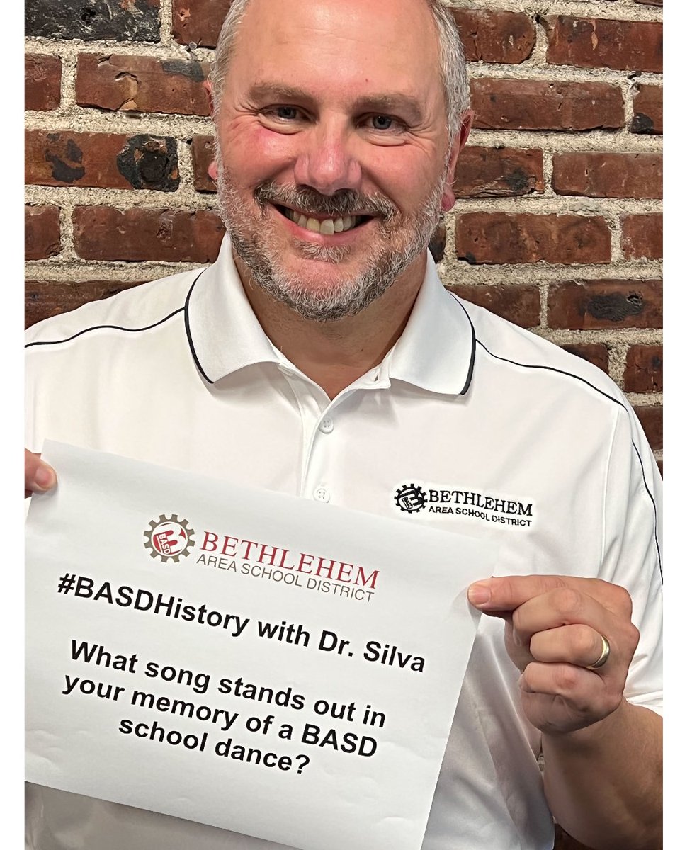 BethlehemAreaSD's tweet photo. #BASDHistory with @basdjacksilva!
What song stands out in your memory of a BASD school dance?
#BASDproud #BuildingBethlehem #Bethlehempa https://t.co/HGdkZaM9HZ