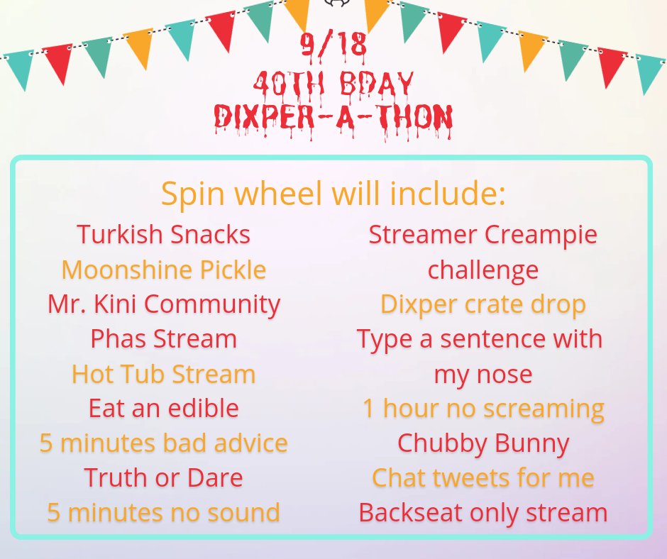 realbeckini's tweet image. The birthday party is live!!!

Come join me to celebrate my 40th! Twitch.tv/the_real_becki… 

P.S. every retweet will get a squat during the Dixperathon!

@We_Are_ThePack @TeamWildFireTTV