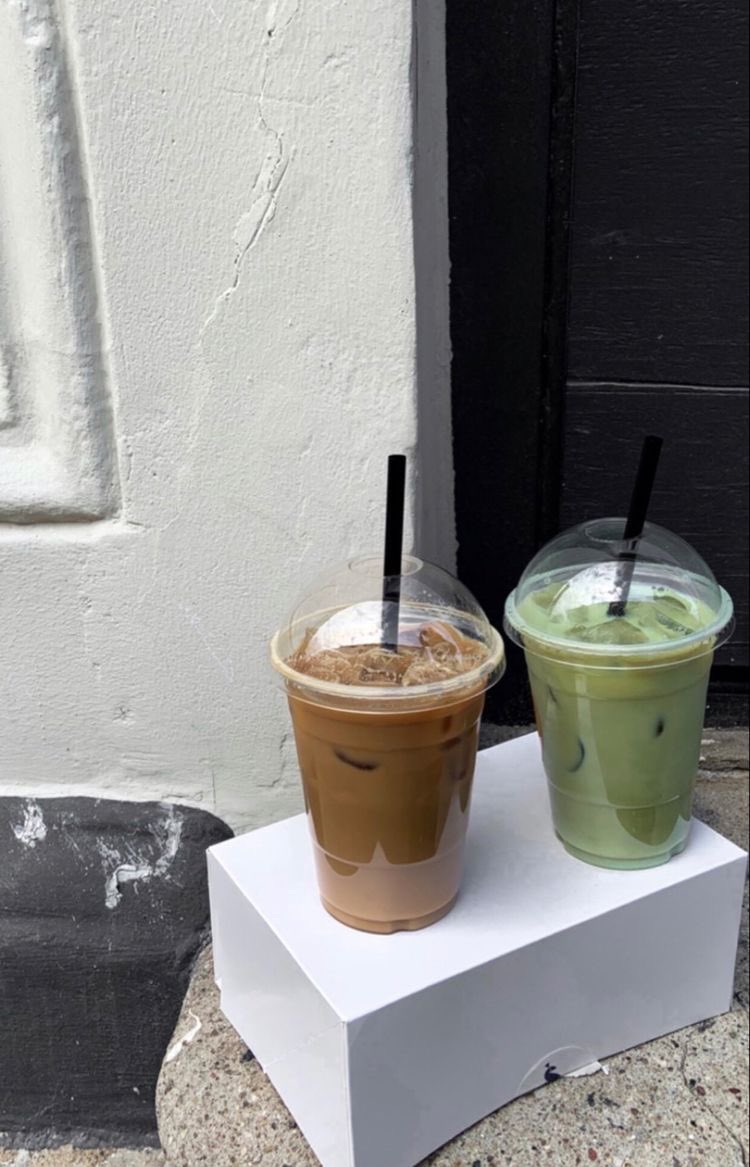 iced coffee + matcha