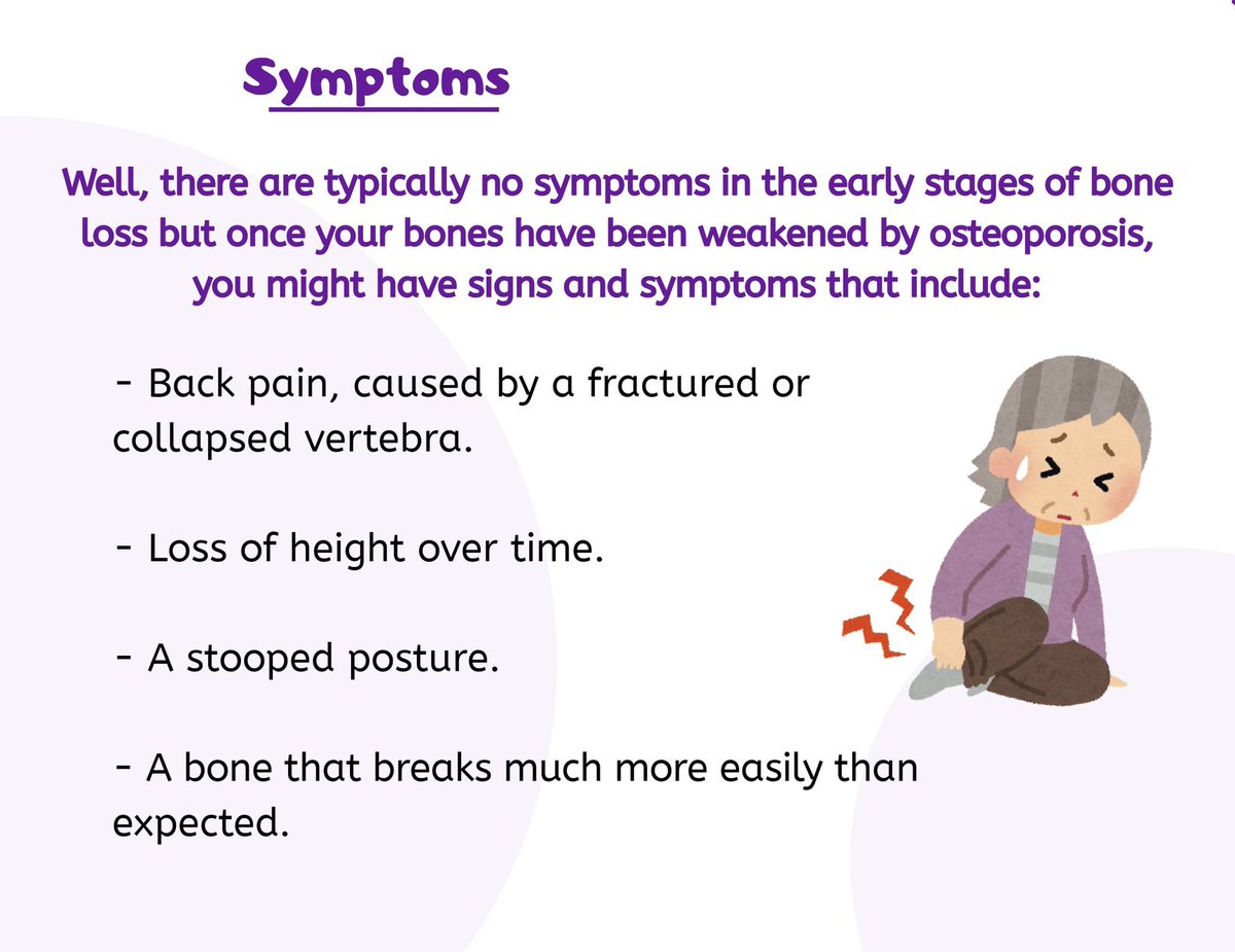 ayoilegbemi_'s tweet photo. Here’s a content I wrote and designed on Osteoporosis.

I hope you learn something from it. 😊

#physiotherapy #100daysofphysiotherapy #osteoporosis https://t.co/fEhB7TB49M