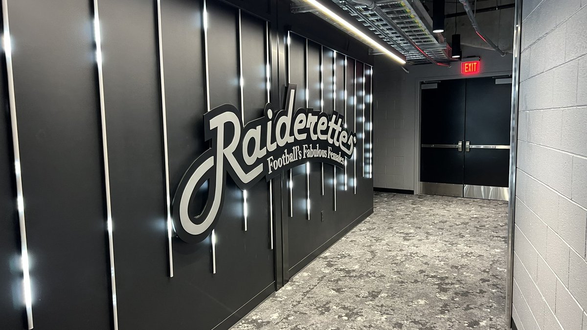 bdevore7's tweet photo. An @NFL Sunday takes me back to Monday’s tour of Allegiant Stadium in Las Vegas before my redeye to Atlanta. Quite the facility with lots of art deco and tributes to Al Davis and the @Raiders. Don’t touch the Fred Belitnikoff plaque-you’ll stick to it! #iykyk #raiderstour https://t.co/fOPjkJe0cN