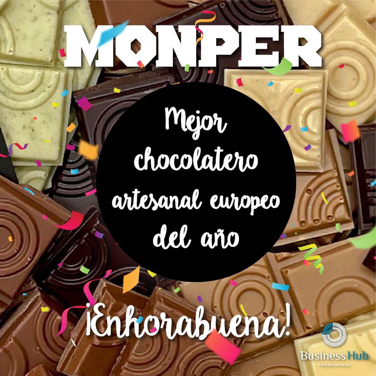 BusinessHUBTorr's tweet photo. Mejor Chocolatero Artesanal Europeo del Año: @Monperchocolate ¡Enhorabuena! @MasDeUno 
#Cantabria #emprendimiento #artesanos #Reocín https://t.co/GLKeiIeQv2