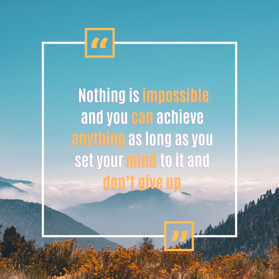 allovernc's tweet photo. "Nothing is impossible and you can achieve anything as long as you set your mind to it and don’t give up"

#nothingisimpossible

https://t.co/0ZsOnwaxBw https://t.co/iOTknfTV6t