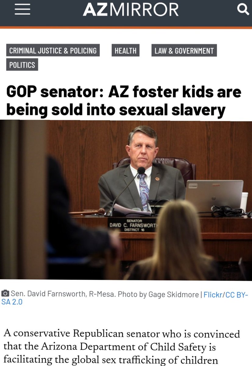 LetMyChildrenGo's tweet photo. "...he has been looking into how DCS 'lost' more than 550 children..."

“When I first heard about this, I believed that children from Arizona (DCS) were ending up in sex trafficking. Now, after the research I’ve done, I’m confident of it,”

Link: https://t.co/QjNNZZdcKf https://t.co/ONnCrQ6k0g