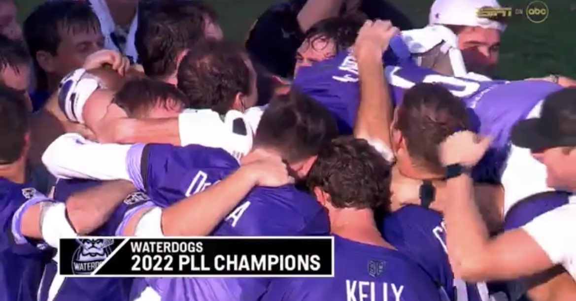 BarstoolBigCat's tweet photo. CHAMPIONS!!! WE DID IT @PLLWaterdogs https://t.co/8rDMU1Yjnm