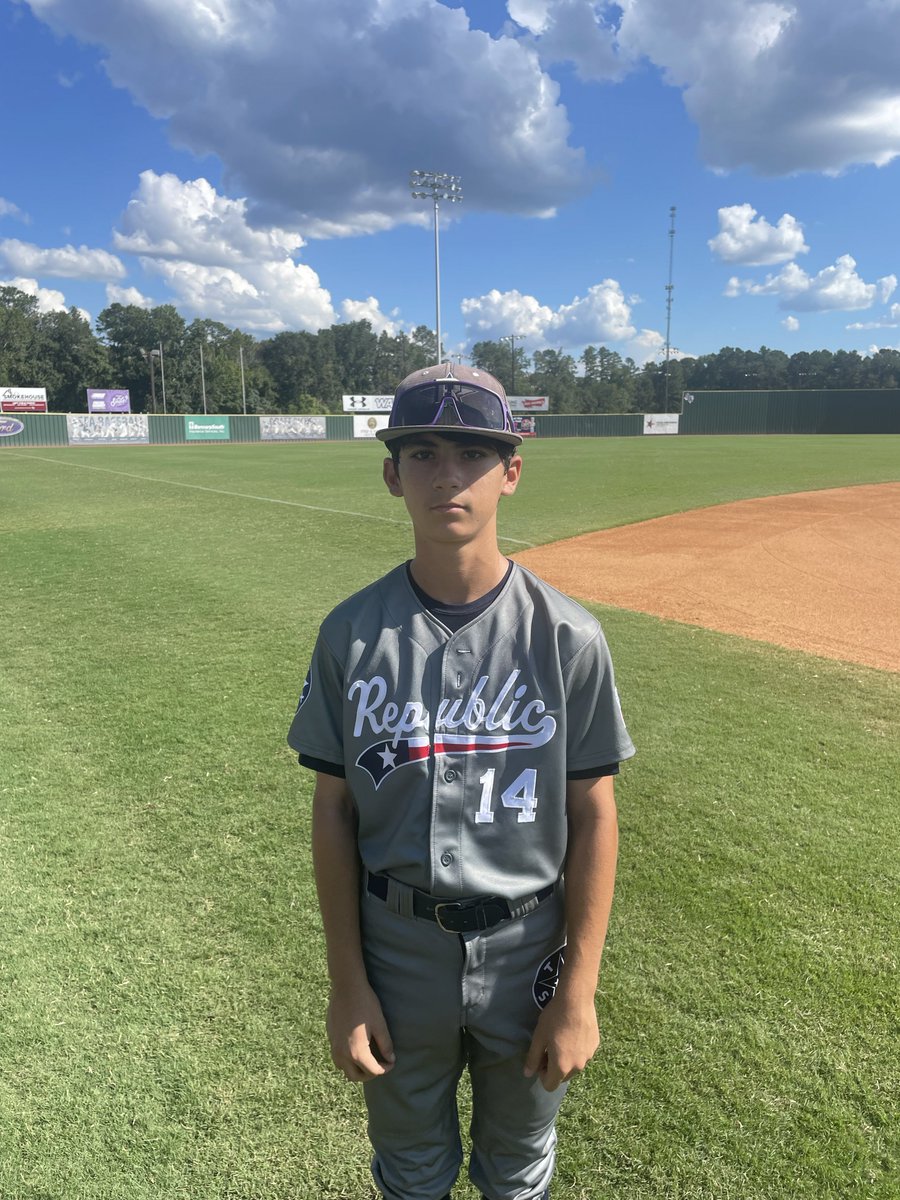 Five Tool East Texas (@fivetooletx) on Twitter photo F: <a href="/Tejas_Republica/">Texas Republic Baseball</a> Derner 9, Marucci Elite Baumann 0
PoG: Matthew Derner 2-2, 2 RBI, 2R F: <a href="/Tejas_Republica/">Texas Republic Baseball</a> Derner 9, Marucci Elite Baumann 0
PoG: Matthew Derner 2-2, 2 RBI, 2R