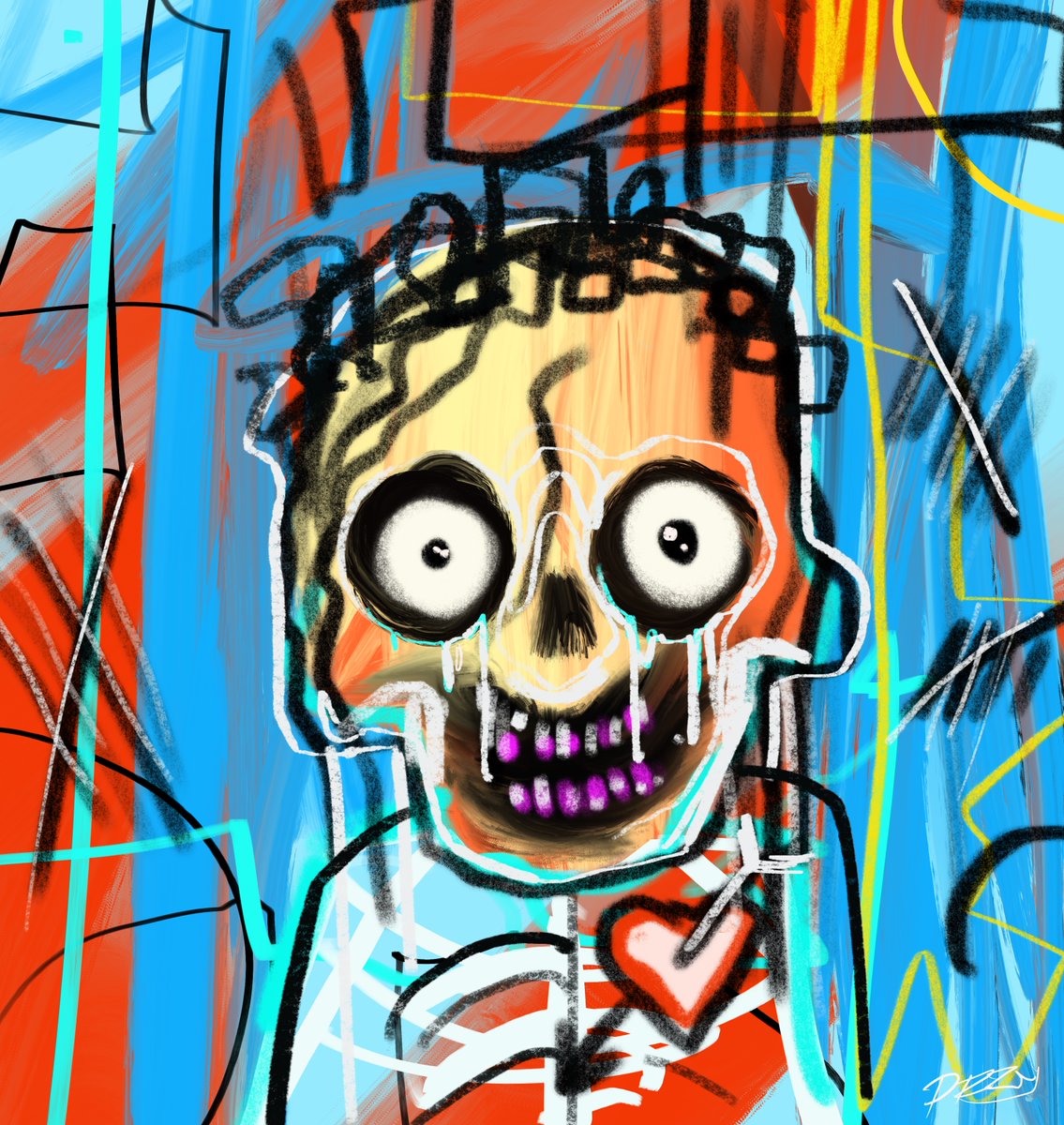 DizzystoreNft's tweet photo. I drew this picture when I was heartbroken 5 months ago, it made me feel depressed.  I am much better now.🦾 Stay Strong.
#tezos #NFTCommuntiy https://t.co/VDdYKA8jMK