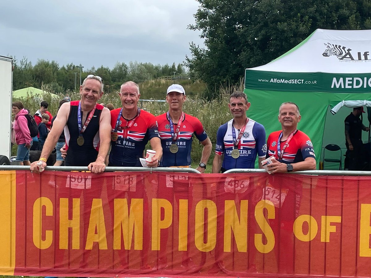 FireTriathlonUK's tweet photo. National Fire Service sprint #Triathlon champs this year at #York sprint tri. Won by Mick Flaherty ex @westyorksfire @uktri #Jointace for the seniors goody bag 😉 Same event as our sprint race in 2023: 20.8.23. #joinus https://t.co/rRuKqXtwln