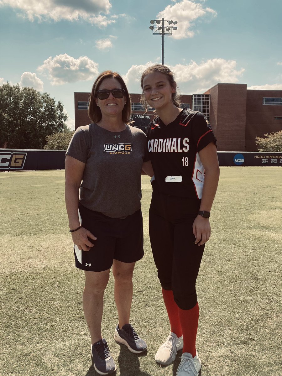 Had an amazing time at the UNCG camp today! It was such a fun experience and I loved every minute of it! Thank you so much <a href="/UNCGSoftball/">UNCG Softball</a> can’t wait to be back! <a href="/coachbreneman/">Janelle Breneman</a> @PSCLUncommitted <a href="/CardinalsCarr/">Carolina Cardinals Carr</a> <a href="/Los_Stuff/">Carlos Arias</a> #LOVESOFTBALL