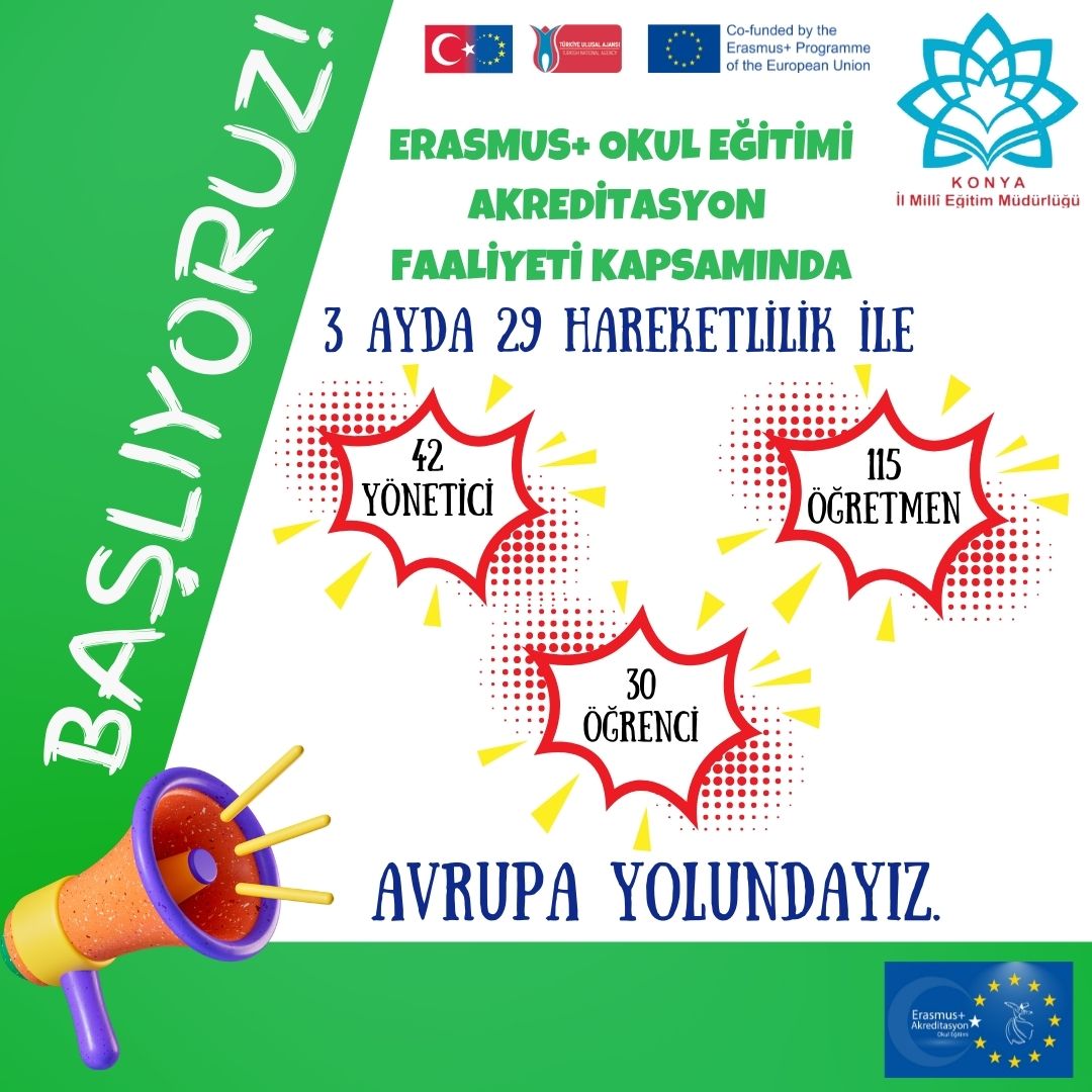 Yurt dışı hareketliliklere başlıyoruz...
#KonyaMemOkulEgitimiAkreditasyon 
<a href="/mebabdigm/">T.C. MEB AB ve Dış İlişkiler Genel Müdürlüğü</a>
<a href="/ulusalajans/">Türkiye Ulusal Ajansı 🇹🇷 Turkish NA</a>
<a href="/konyamem/">Konya İl MEM</a>
<a href="/gokhanmurat1/">Murat YİĞİT</a>
<a href="/servetal61/">Servet ALTUNTAŞ</a>