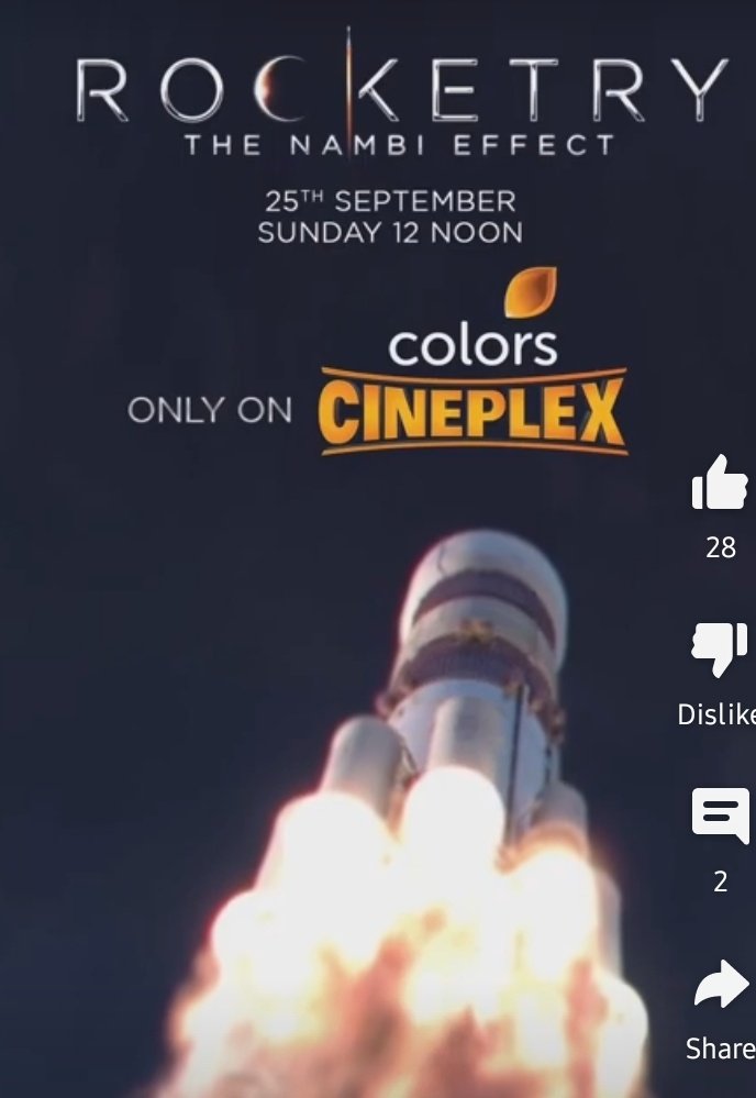 Although I've watched this magnum #Rocketrythenambieffect
I will watch it agn with my family
Witness the struggle & contribution of hon'ble @NambiNOfficial sir to Indian space science
And best acting of @ActorMadhavan sir till date.
#rocketrythefilm is also his debut in direction