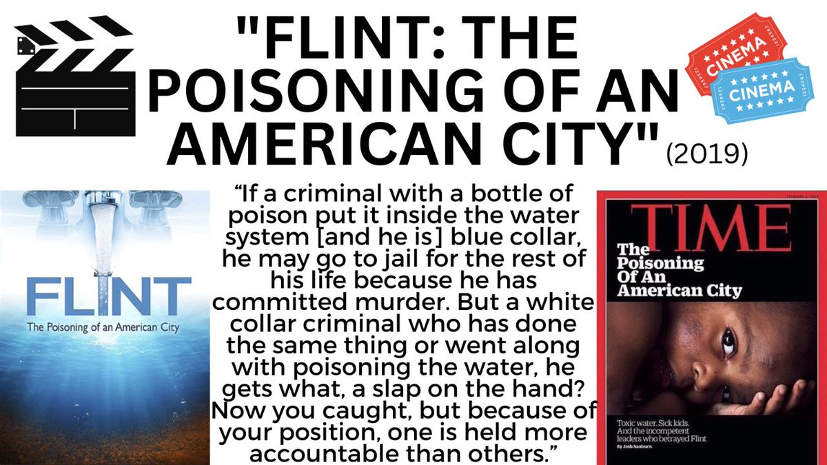 🎬📽️🎞️"FLINT: THE POISONING OF AN AMERICAN CITY" (2019) is an ideal film to watch to gain insight on the WATER crisis in #JacksonMississippi &amp; other Black communities. Often missed in the official analysis of these problems is how much racism is a substantial contributing factor.