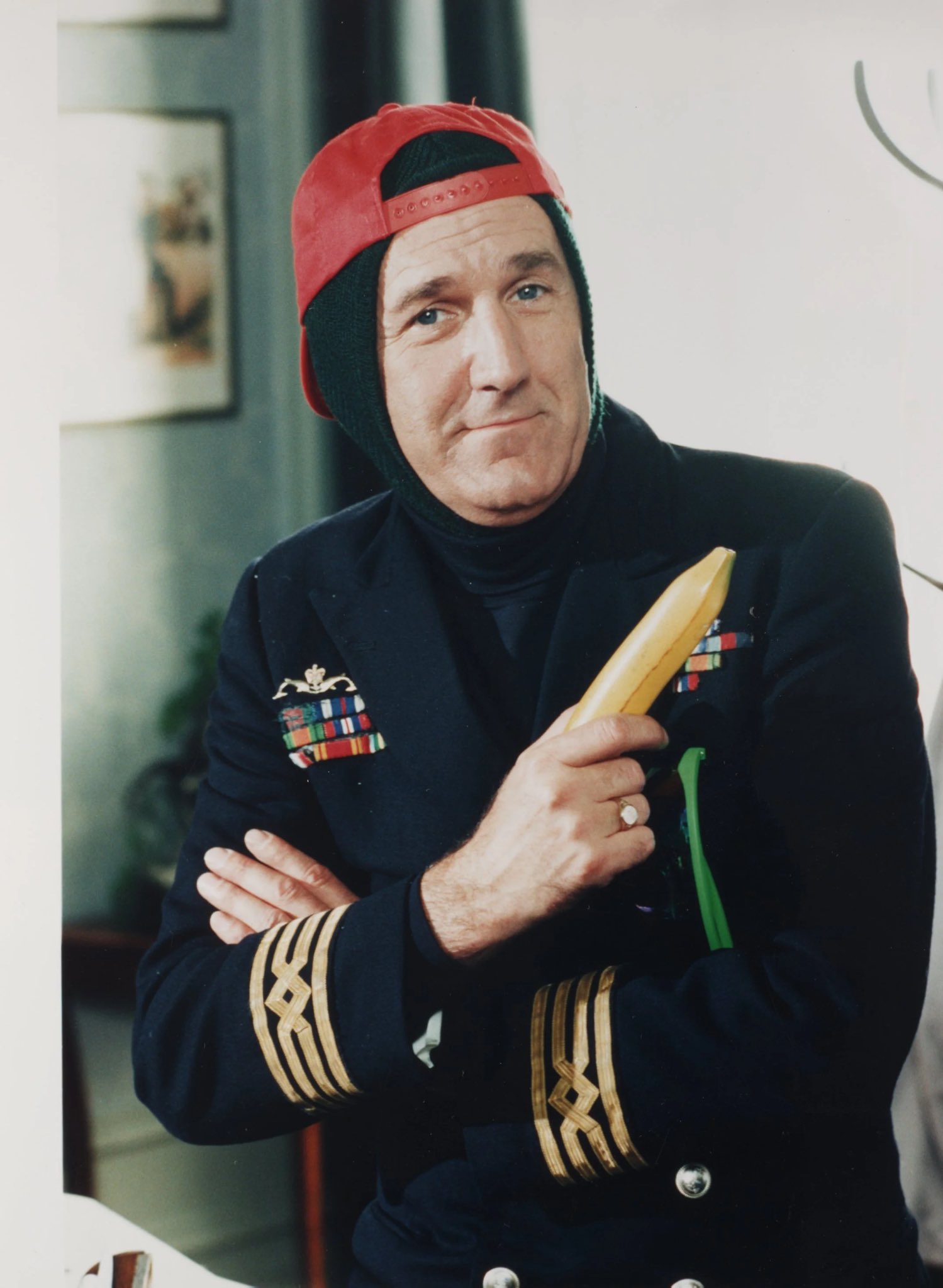The names Bond Basildon Bond.

Happy birthday Russ Abbot! 
