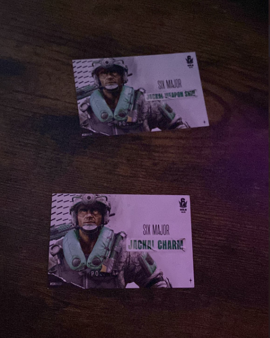 Six Major Berlin Jackal Weapon skin (C7E) &amp; Charm code giveaway 

How to enter the giveaway ⬇️

Follow Me &amp; <a href="/Lambebtw/">Lambe</a> on twitter ✅
Retweet this tweet ✅

Winner will be drawn at 30.9.2022 and gets both codes, GOOD LUCK ❤️