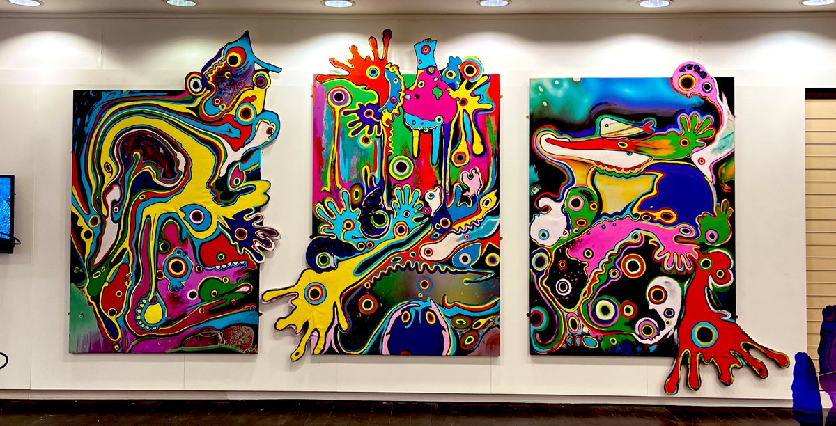 Just been to see the finished pieces by <a href="/KateSullyArtist/">Kate Sully</a> describing our artistic journey through dementia. There amazing and look great as part of the <a href="/FestivalMind/">Festival of the Mind</a> exhibit. Please go see them and all the other amazing works displayed this next week. @UniShefEngage <a href="/neuroshef/">Neuroscience Institute</a>