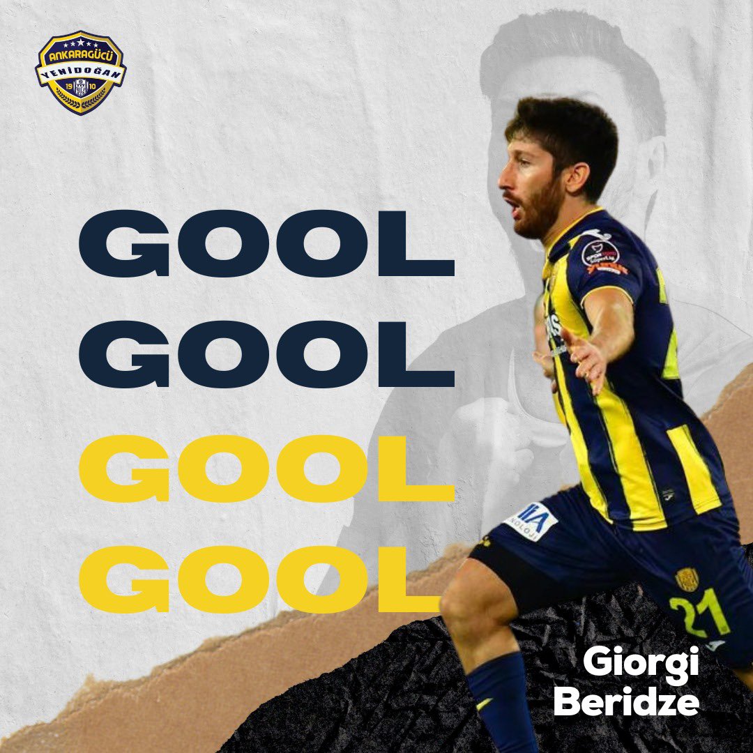 ⏱️ 2' GOOOOOOOOOOOOOOLLLLLLLLLL ⚽️ Giorgi Beridze MKE Ankaragücü'müz 1 - 0 Demir Grup Sivasspor #AGvSVS