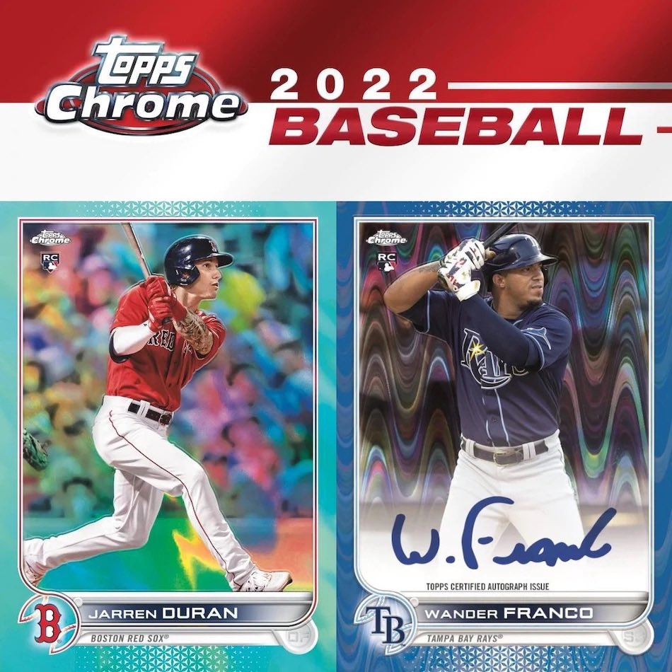 Stretch_Breaks's tweet photo. 2022 Topps Chrome Baseball Hobby PYT Group Break 

Comment below to claim your team for 3-boxes or case! 

⚾️ BOUNTY: giving away a hobby box to someone in the break if we hit a SP/Variation RC or any Red/Super!

3-box claims start at $12

@BreakerHQ_ @sports_sell @fillthisbreak https://t.co/LQYDl2ttyB
