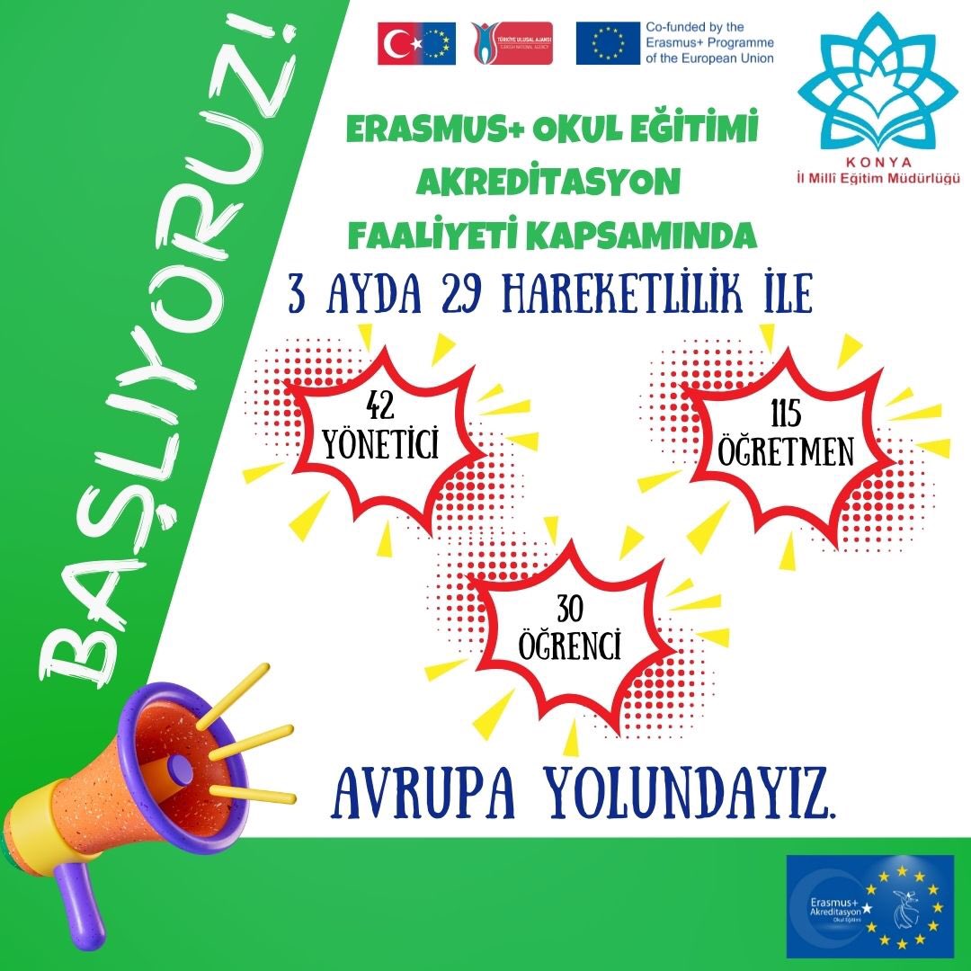 Başlıyoruz <a href="/konyamem/">Konya İl MEM</a>  <a href="/konyaab/">Konya İl Milli Eğitim Müdürlüğü AB Projeler Ekibi</a> <a href="/servetal61/">Servet ALTUNTAŞ</a> <a href="/ulusalajans/">Türkiye Ulusal Ajansı 🇹🇷 Turkish NA</a> #KonyaMemOkulEgitimiAkreditasyon