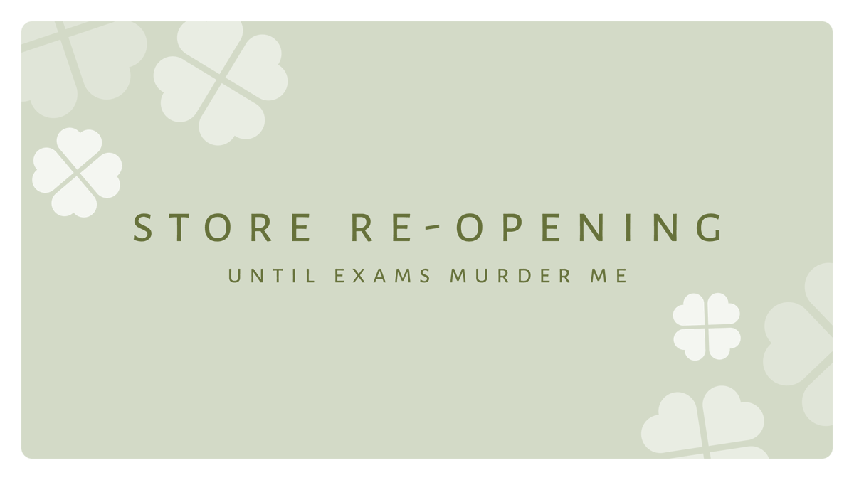 hexagonsgalore's tweet photo. St0re re-opening today!🍀

Con leftover stock is now listed. New designs in:
🍀golden kamuy
🍀mushishi
🍀witch hat atelier
🍀seasalt trio / kh
... and more!

Tentative closing date in late Nov/early Dec for final exams. https://t.co/CgLakQvFEC