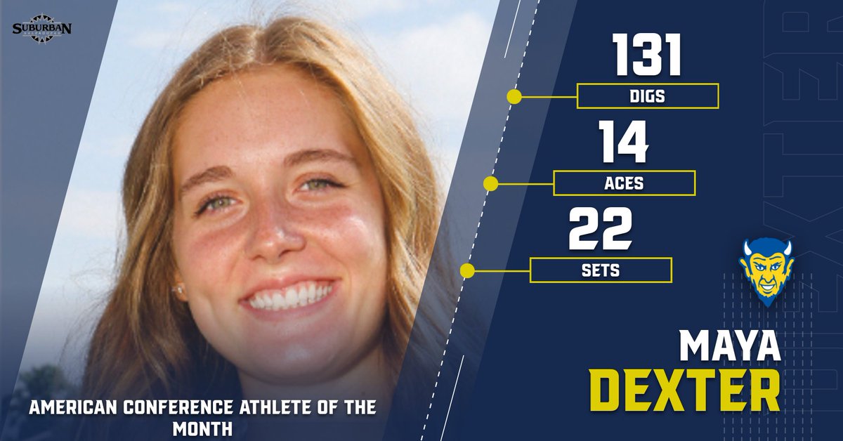 SuburbanLgOH's tweet photo. Congratulations to Maya Dexter-- Volleyball American Conference Athlete of the Month in August! @Tallmadge_AD https://t.co/dtKBAyXdHg
