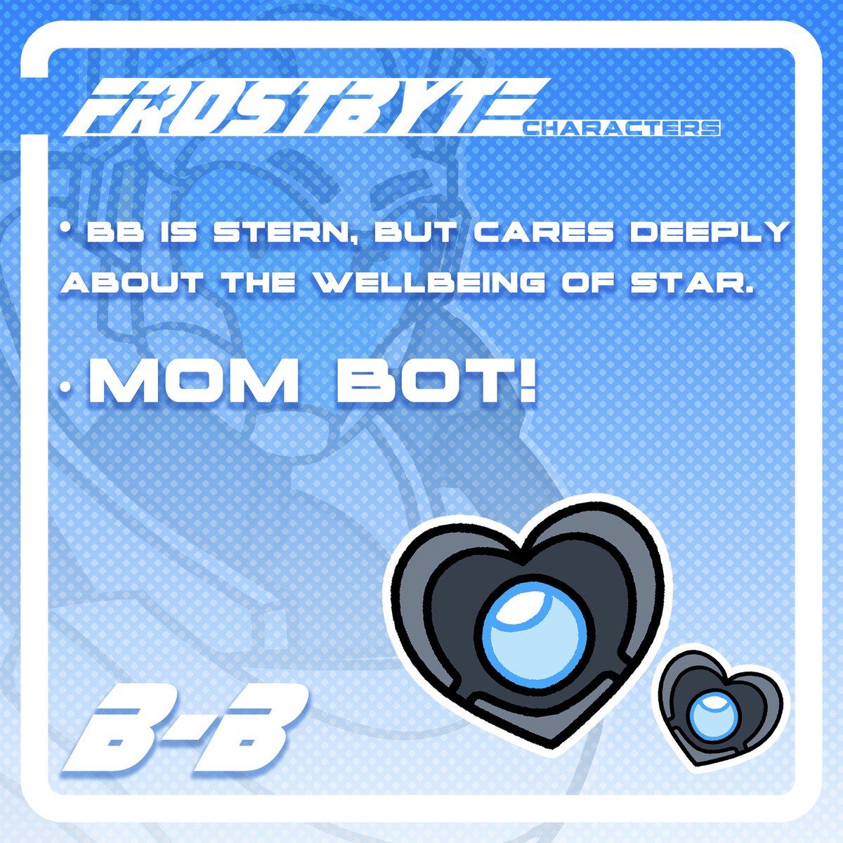 frostbyte_short's tweet photo. Meet our second main character, Big Blue (B-B)! 🤖 #frostbyteshort https://t.co/CyH7DdUuCj