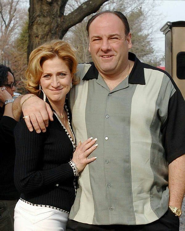 EDIE FALCO with James Gandolfini Happy Birthday James Miss you Sopranos Rocked!!! 