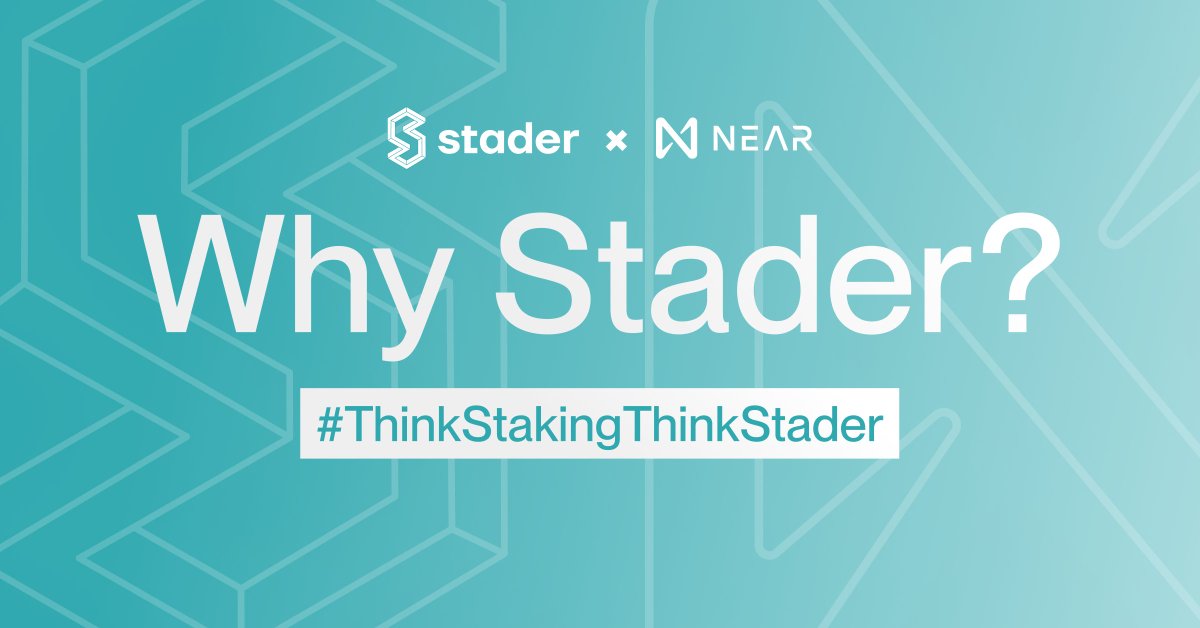 stader__near's tweet photo. Stader has been turning heads since its launch back in Nov '21.

With the launch of #UpgradedNearX,
500+ stakers have trusted and joined the revolutionary liquid staking community on @stader__near.

Here is why Stader should be on your DeFi radar on NEAR

#ThinkStakingThinkStader https://t.co/WHka6GwzTL