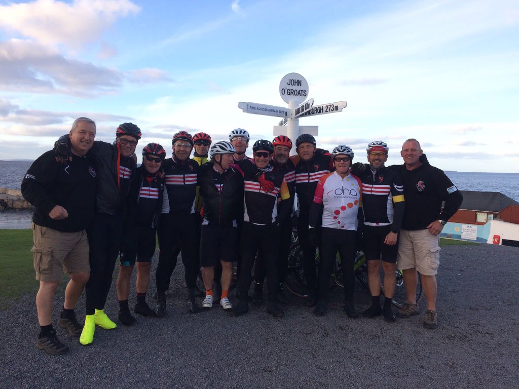 ObccLejog's tweet photo. We’ve only bloody done it! https://t.co/GjHmS0AXFk