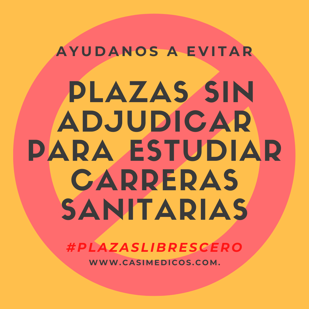 Ayúdanos a evitar que las universidades dejen plazas sin adjudicar para estudiar carreras sanitarias. casimedicos.com/ayudanos-a-evi… #PLAZASLIBRESCERO #MEDICINA #Enfermería #Farmacia #Odontología #Veterinaria #Fisioterapia #selectividad #selectividad22 #EBAU2022 #selectividad2022
